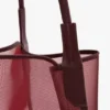 The Victoria Tote Bag Large in Burgundy Mesh