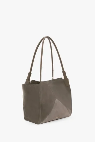 The Victoria Tote in kieselgrauem Wildleder