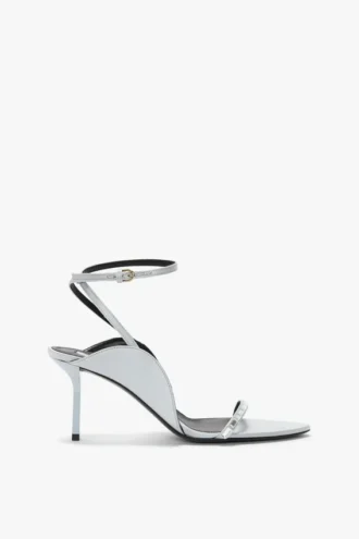 The Victoria verzierte Stiletto-Sandale 75 in Magnesium-Satin