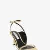 The Victoria verzierte Stiletto-Sandale 75 in sandfarbenem Satin