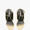 The Victoria verzierte Stiletto-Sandale 75 in sandfarbenem Satin