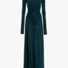 Twist-Taillenkleid in Dunkelblaugrün