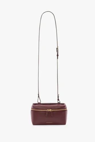Vanity Crossbody aus burgunderrotem Leder