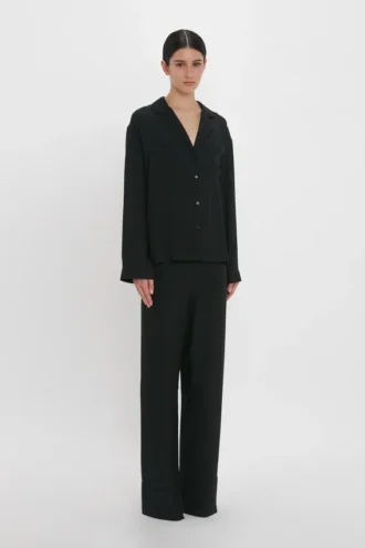 VB Monogram Pyjama-Set in Schwarz